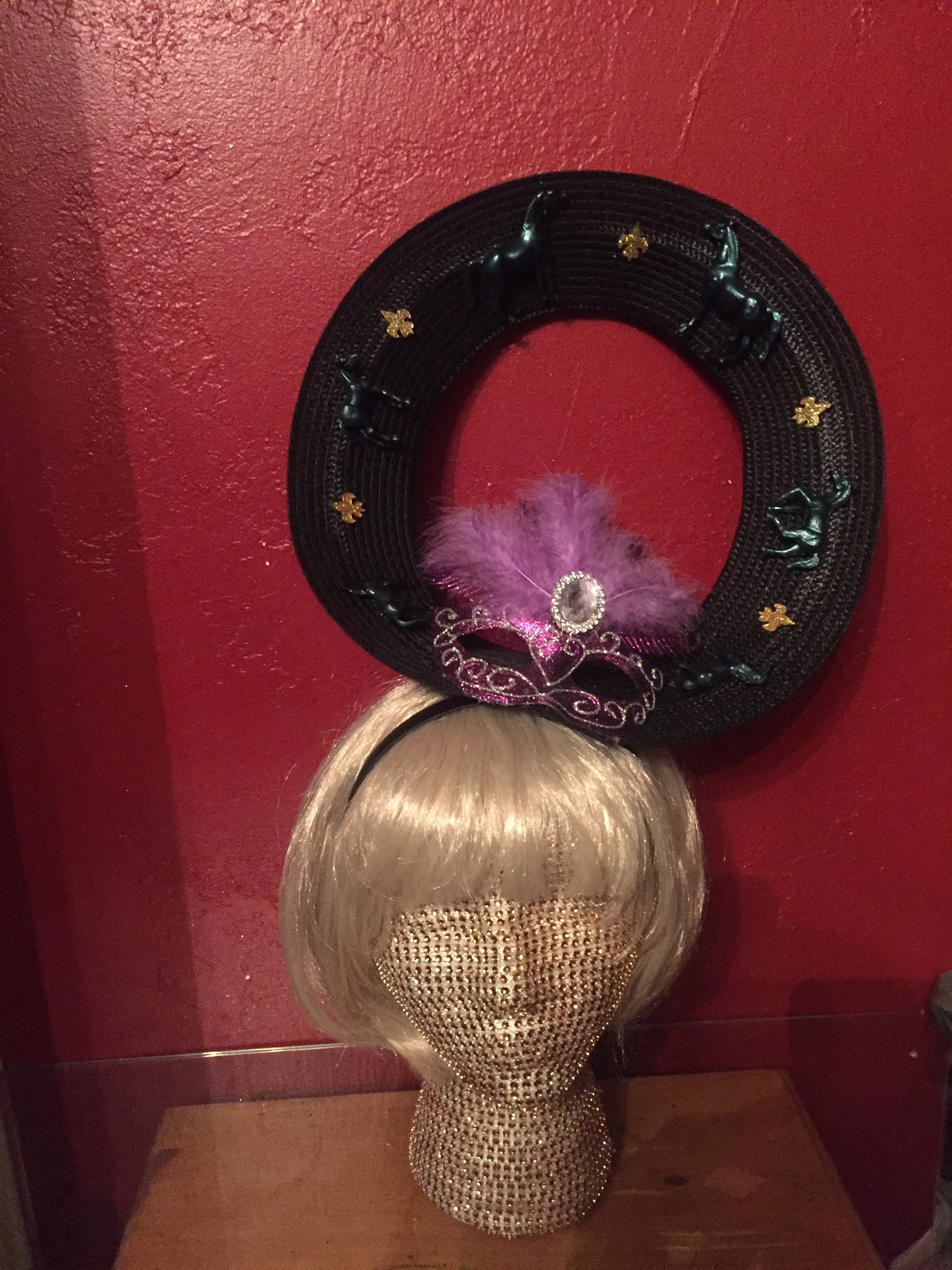 Mardi Gras Feather Headdress Green Purple Gold Queen Crown Celestial S –  Jezebel's Fascination