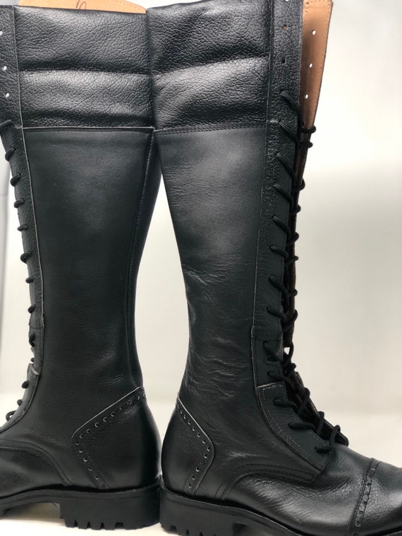 mens tall black boots