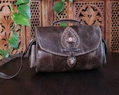 BROWN AGATE Handmade Leather Purse - Leather Satchel - Leather Travel Bag - Purse - Leather Handbag