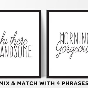 Master Bedroom Wall Decor, Bedroom Wall Decor Over The Bed, Bedroom Art Set, Bedroom Quotes Wall Art, His and Hers Gifts, Bedroom Quote Sign