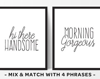 Master Bedroom Wall Decor, Bedroom Wall Decor Over The Bed, Bedroom Art Set, Bedroom Quotes Wall Art, His and Hers Gifts, Bedroom Quote Sign
