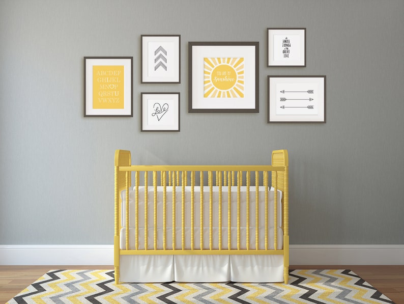 You are my Sunshine Print, Yellow Nursery, Sunshine Theme, Baby Room Art, Sunshine Print, Sun Art, Sunshine Nursery Wall Art, Kids Room Art image 3