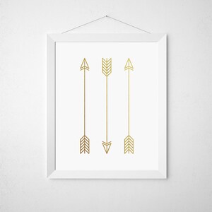 Gold Wall Art, Printable Gold Foil, Gold Print, Chevron Art, Gold Decor ...