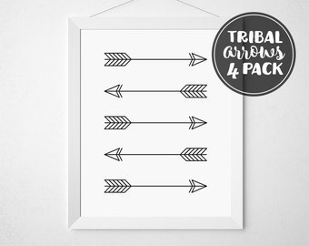 Black Arrow Print | Etsy