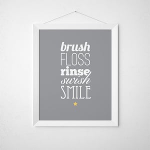Baño Imprimible, Arte Para Niños, Baño Para Niños, Baño Infantil, Impresión De Baño, Baño De Bebé, Decoración De Baños, Cepillarse Los Dientes, Usar Hilo Dental, Sonrisa