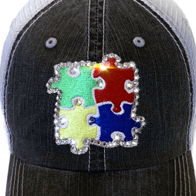 Autism Hat Autism Teacher Gift Autism Awareness Symbol Puzzle Piece image 3