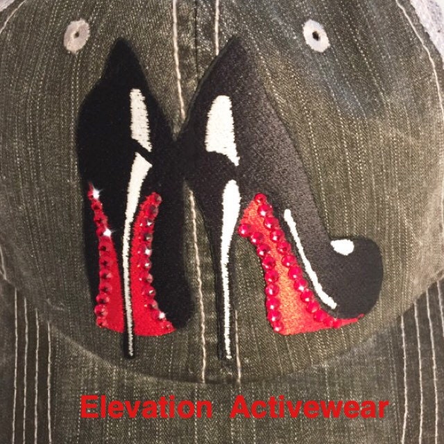 Christian Louboutin Hat Trucker Hat With Crystals Etsy