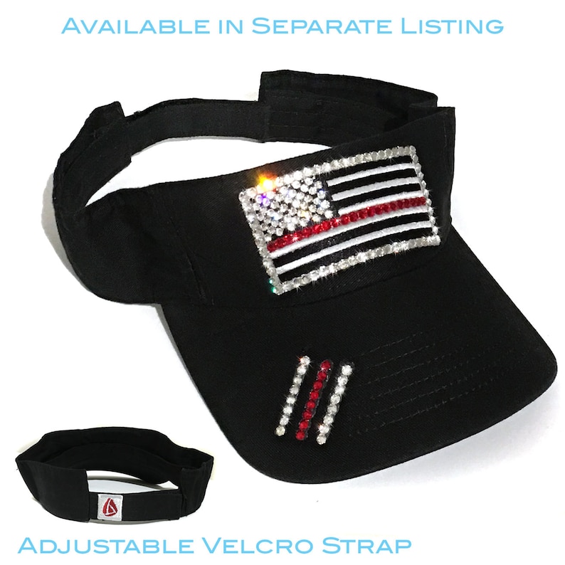 Womens Thin Blue Line Visor Police Wife Gift image 7