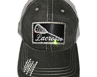 Lacrosse Mom Hat - Womens Lacrosse Gifts - Bling