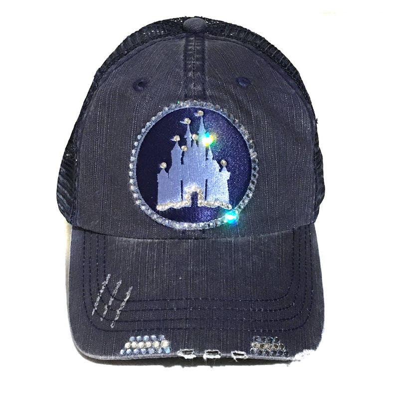 Wife Gift for Disney Fan Disney Mom Hat Distressed Baseball Cap with Crystal Rhinestone Bling Bling image 8