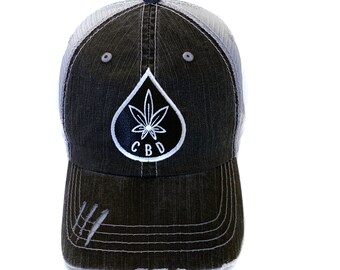 CBD Oil Hat for Men - Hemp Oil Gift - Cannabis Baseball Cap