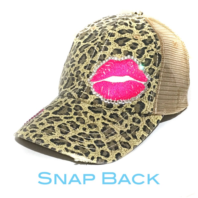 Lip Boss Baseball Cap Distressed Trucker Hat Women's Etsy