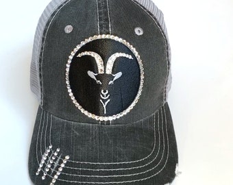 Goat Hat for Women - Goat Gifts - Goat Lover - Bling