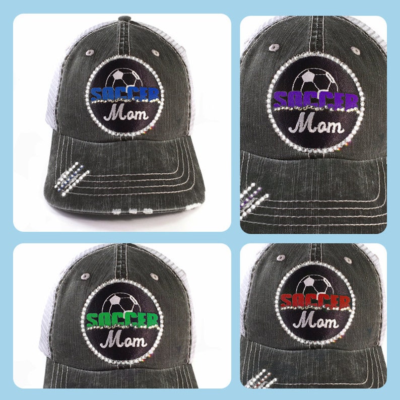 Soccer Mom Hat Baseball Cap Soccer Mom Bling Trucker Etsy