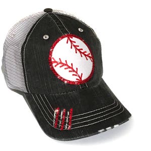 Baseball Mom Hat - Rhinestone Baseball Cap - Baseball Bling - Bling