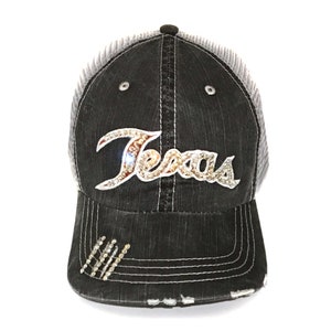 Texas Trucker Hat Texas State Hat University of Texas Cap Texas Football Texas College Texas Pride Texas Bling Texas Girl Womens Texas Gift