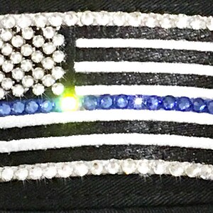 Womens Thin Blue Line Visor Police Wife Gift image 2