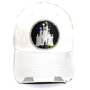 Wife Gift for Disney Fan Disney Mom Hat Distressed Baseball Cap with Crystal Rhinestone Bling Bling image 7