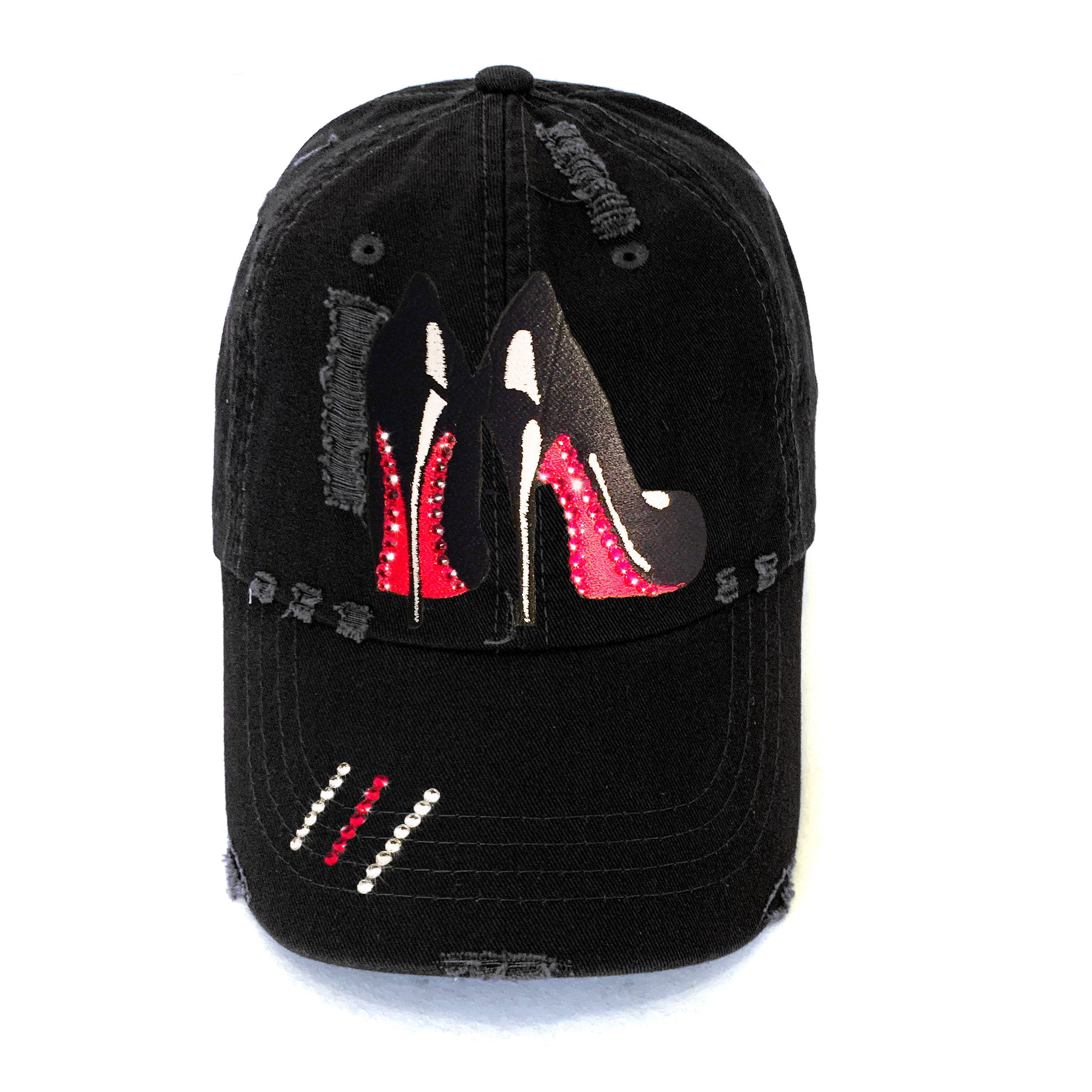 Christian Louboutin Hat Trucker Hat With Crystals Etsy