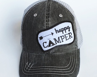 Happy Camper Baseball Cap -  Happy Camper Gift