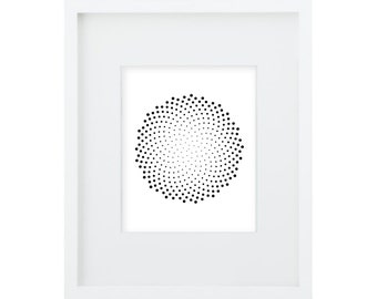 2 impressões digitais em espiral Math Art - Proporção áurea perfeita - uma 8x10 e uma 16x20 ambas a 300dpi