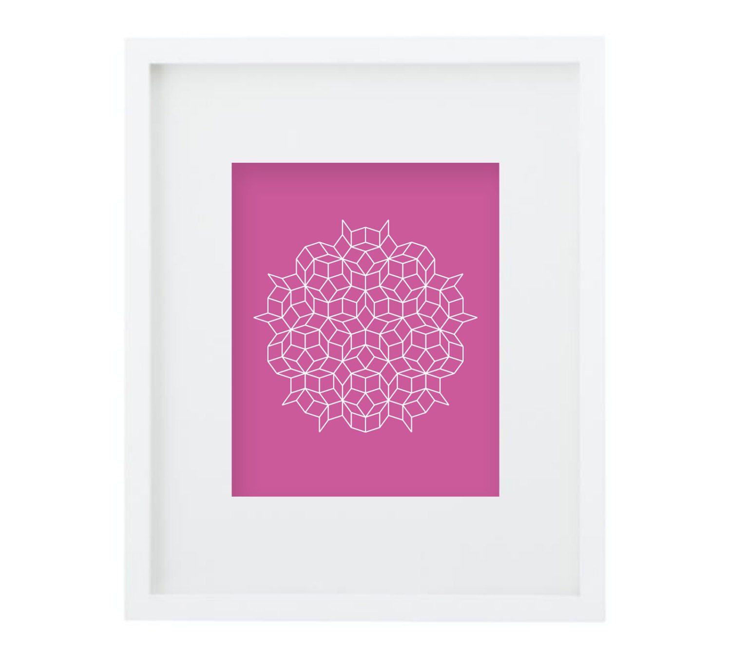 Fractal Art - Penrose Tile Pattern Digital Wall Art - Math Art - 8x10 ...