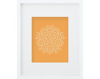 Arte Fractal - Penrose Tile Pattern Digital Wall Art - Math Art - 8x10, Padrões, Impressão Geométrica, Download instantâneo para impressão, Multicolor