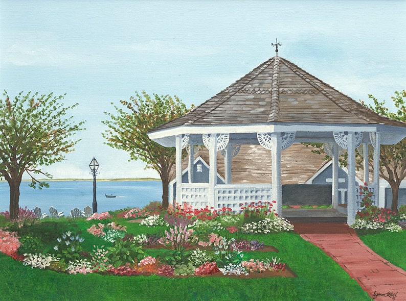 Gazebo on the Water Summer Fine Art Print Chatham MA Cape Cod Chatham Bars Inn