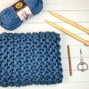 Chunky Cowl Pattern - Outlander Inspired Knit Scarf Pattern - Simple Knit Pattern - Easy Knit Pattern - Detailed Instruction Pattern