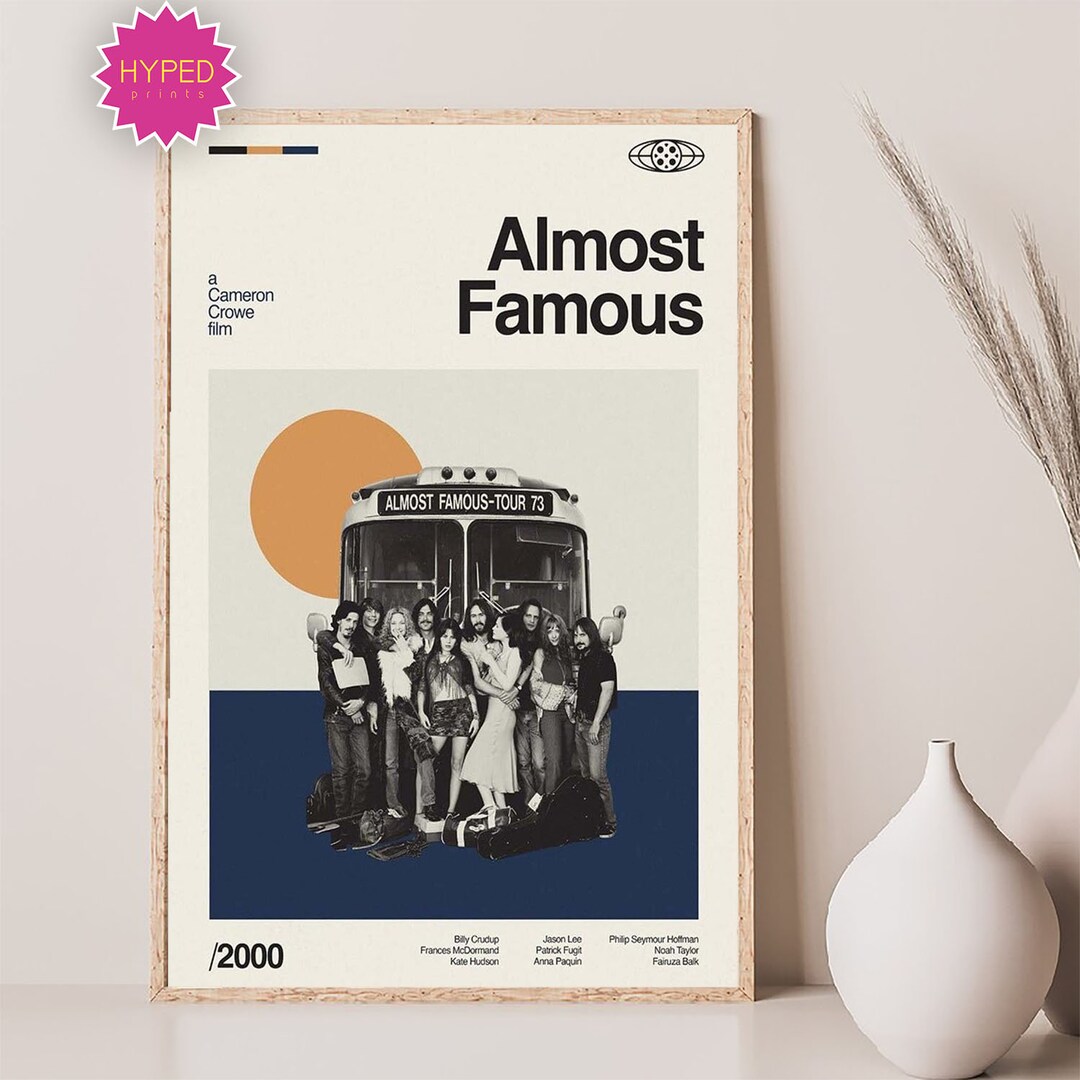 Almost Famous Mid Century Modern Movies Poster Retro Movie Etsy