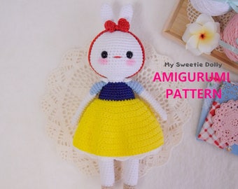 Cotton Candy Bunny - Snow White // AMIGURUMI PDF PATTERN