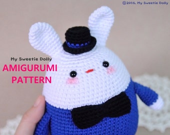 Egg Bunny Gentleman // AMIGURUMI PDF PATTERN