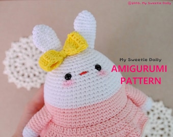 Egg Bunny Lady // AMIGURUMI PDF PATTERN