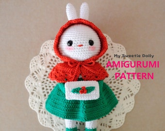 Cotton Candy Bunny - Christmas // AMIGURUMI PDF PATTERN