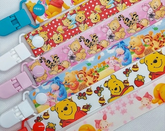 WINNIE AND FRIENDS - Dummy Clip / Pacifier Clip / Dummy Clips / Clip / Chain