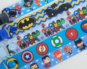 SUPERHERO - Dummy Clip / Pacifier Clip / Dummy Clips / Clip / Chain