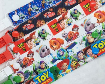 CARTOON CHARACTERS - Dummy Clip / Pacifier Clip / Dummy Clips / Clip / Chain