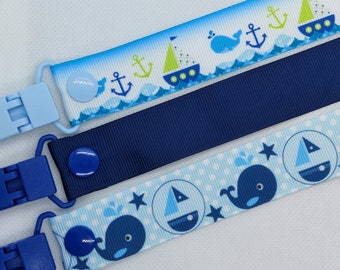 BOATS  3 PACK - Dummy Clip/Pacifier Clip/Dummy Clips / Clip