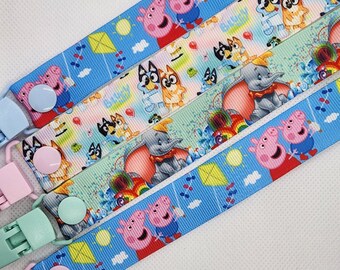 CARTOON CHARACTERS 7 - Dummy Clip / Pacifier Clip / Dummy Clips / Clip / Chain