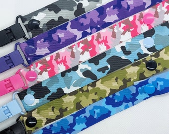 CAMO CAMOFLAGE - Dummy Clip / Pacifier Clip / Dummy Clips / Clip / Chain