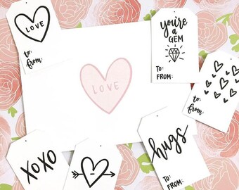 Valentine's Day Gift Tags - Printable Download