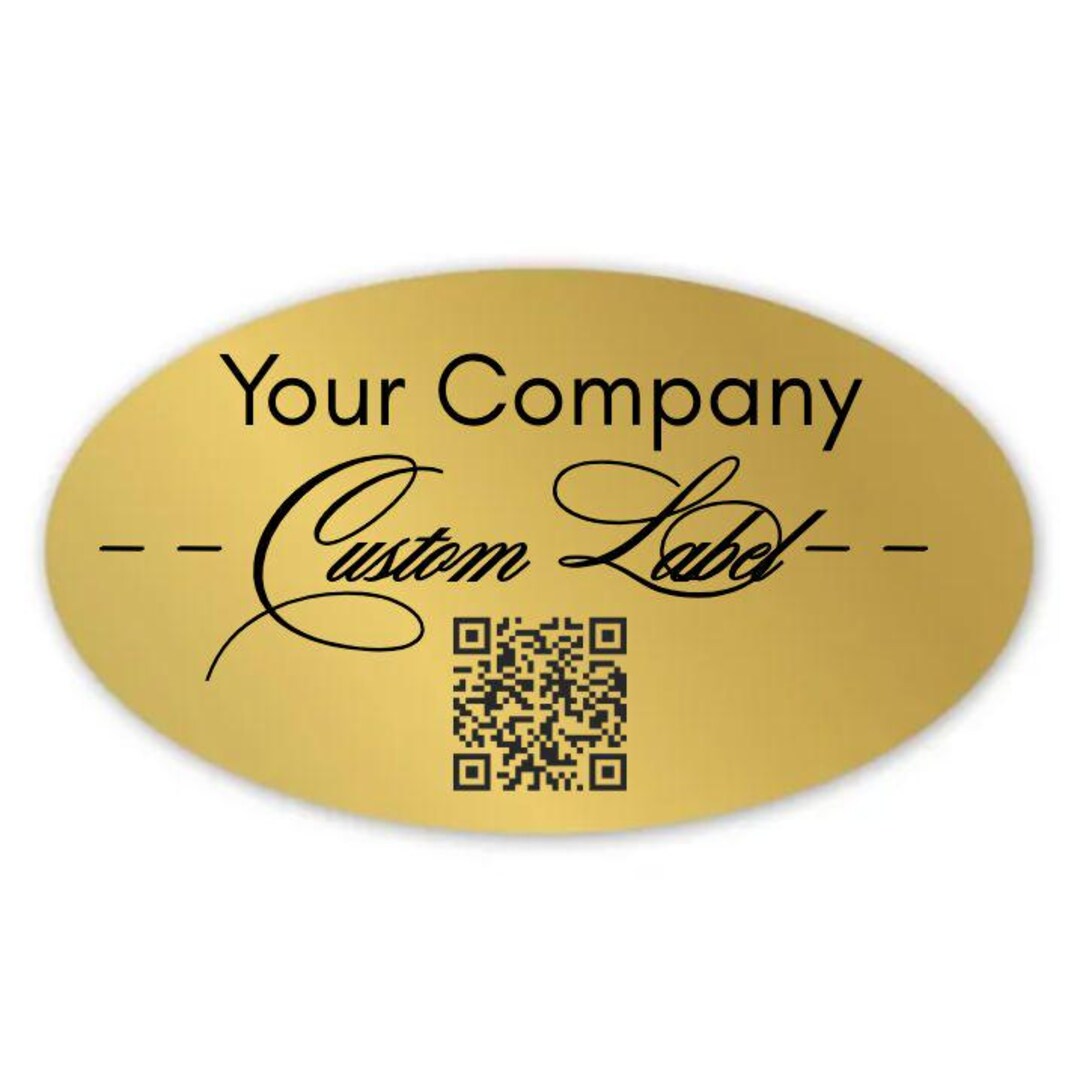 2x4 Inch Gold Foil Rect Label Custom Stickers | Personalized Product ...