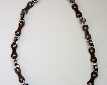 Recycled Bicycle Chain Necklace: Bike Part Jewelry