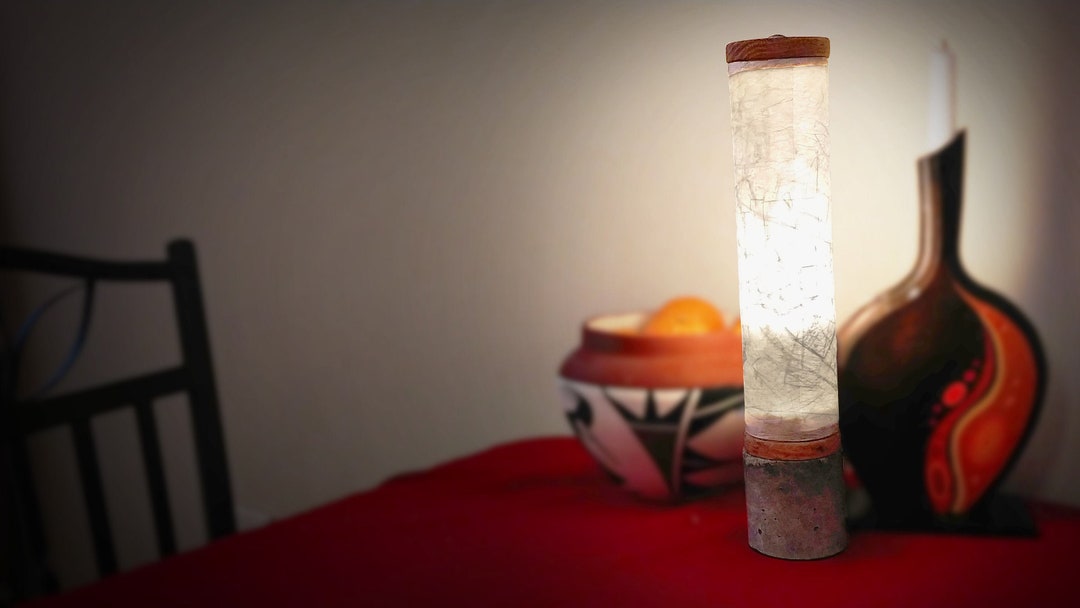 Architectural Trace Paper Lantern Desk Lamp Etsy