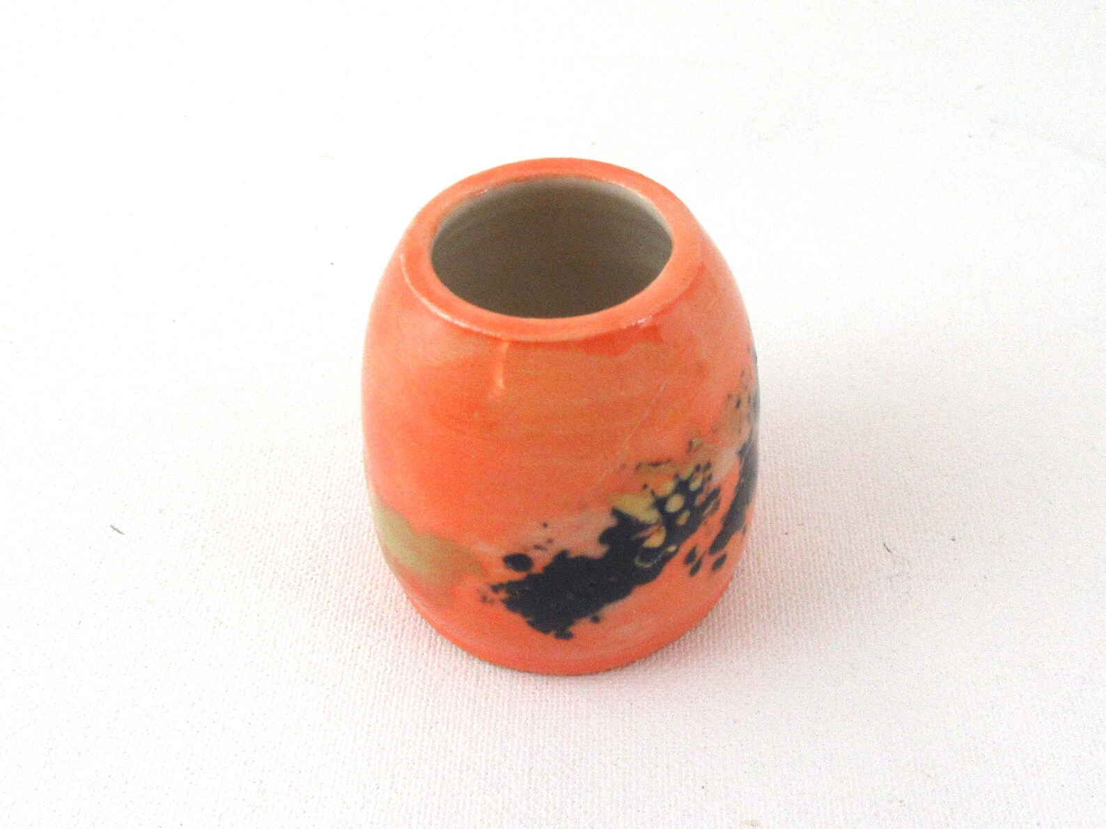 Orange Ceramic Vase Tiny Bud Vase Modern Vases Mini Vases Etsy