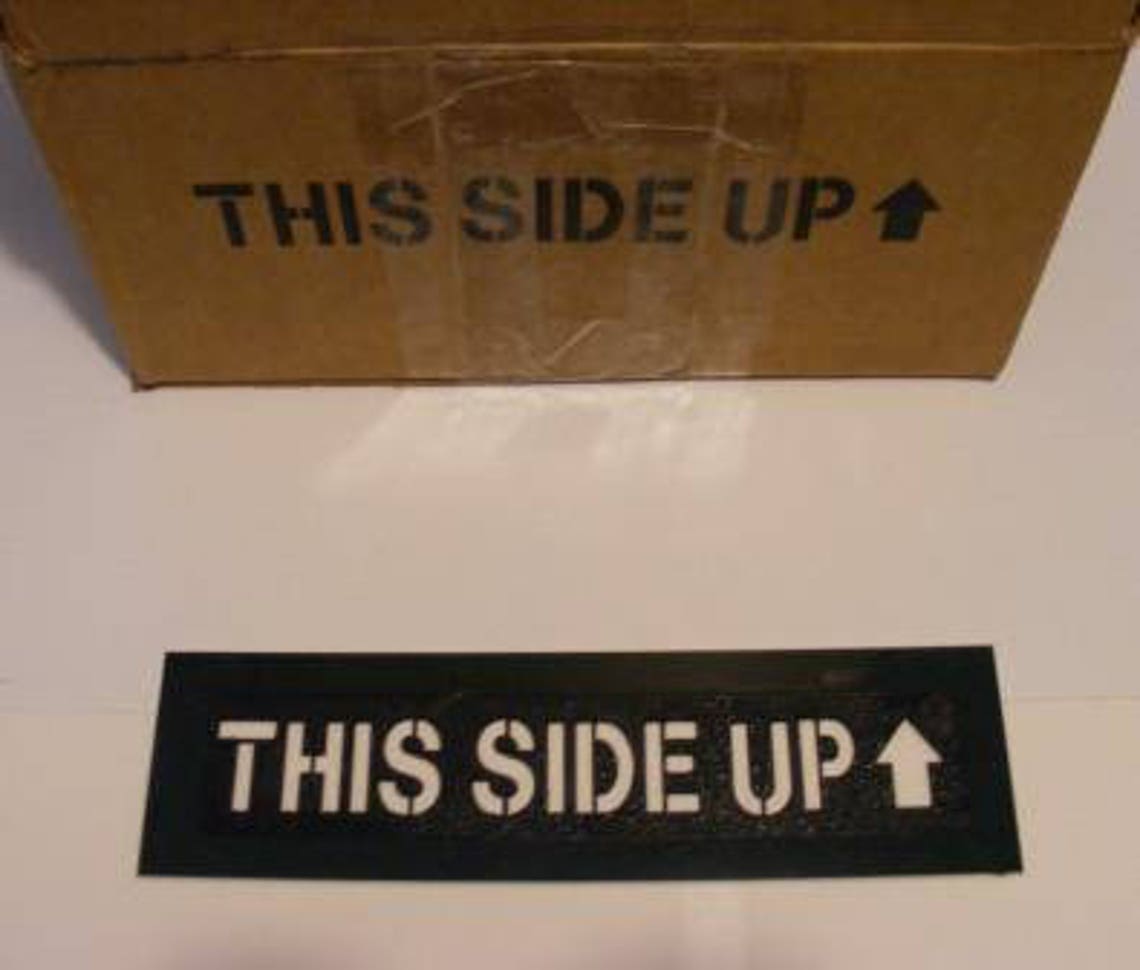 THIS SIDE UPCustom Business Stencil Etsy