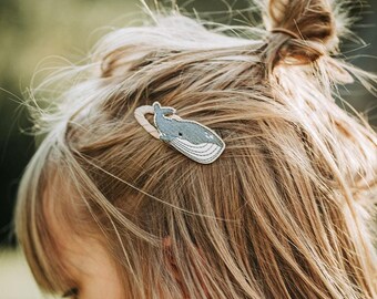 4 hair clips whales | unisex