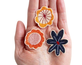 Flower iron-on patches | Vegan patch set