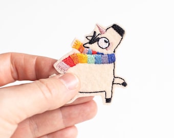 Small unicorn iron-on patch | Patch