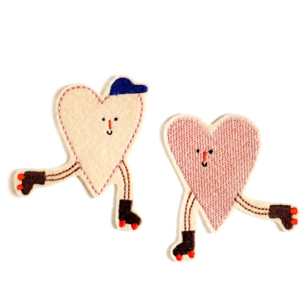 Patch heart for ironing | Patches Roller Skate Heart | Anna Katharina Jansen| fair, vegan, made in Germany